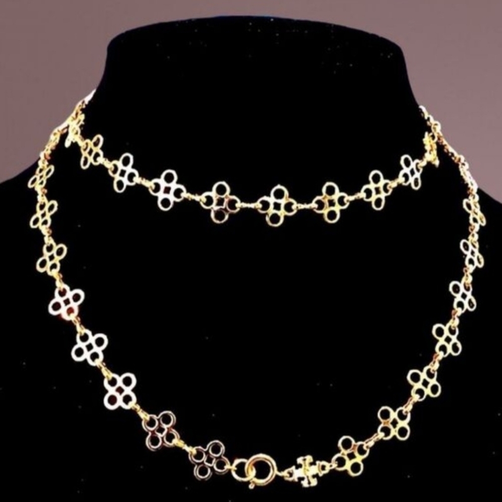 Tory Burch Gold Clover Necklace